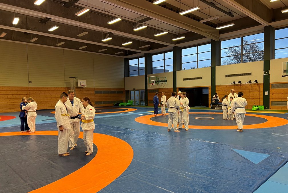 Momentaufnahme von einem Para Judo Wettkampf in Heidelberg.