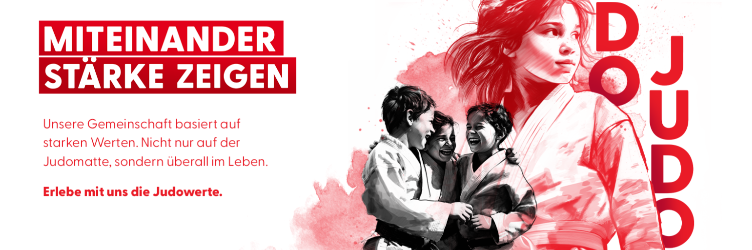 Poster der Wertekampagne mit der Aufschrift: Miteinander Staerke zeigen.